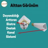 Alcazar Lüks Mobilya Kanepe Sehpa Tv Ünitesi Koltuk Ayağı Baza Ayakları 15 Cm Beyaz Altın - 4