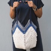 Tulip Örgü Çanta Gri Mavi - 3