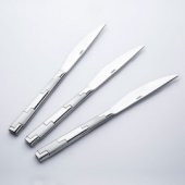 Londra 12 Adet Saten Yemek Bıçak 1 Düzine Saten Çelik Yemek Bıçak 18-10 304 1. Kalite - 1