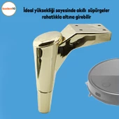 Maya Lüks Mobilya Kanepe Sehpa Tv Ünitesi Koltuk Ayağı 15 Cm Altın Baza Ayakları thumbnail 4