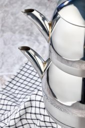 Premıum Mını Boy Çelik Çaydanlık Gümüş Ckr2920 - 2