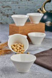 6 Lı Porselen Pramit Çerezlik Kase 10 Cm - 1