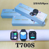 T700s Yan Tuş Aktif Akıllı Saat Arama Bildirim Okuma Amoled Tam Ekran Iphone Android Destekli SİYAH RENK - 1