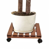 Ahşap Saksı Altlığı Damacana Tüp Saksı Sehpası - 1