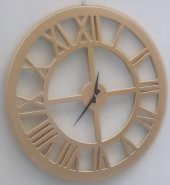 Hobi ADN 90272 Dekoratif Duvar Saat Ahşap MDF CNC Kesim Parlak Gold Renk El Yapım - 3