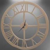 Hobi ADN 90272 Dekoratif Duvar Saat Ahşap MDF CNC Kesim Parlak Gold Renk El Yapım - 4