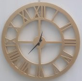 Hobi ADN 90272 Dekoratif Duvar Saat Ahşap MDF CNC Kesim Parlak Gold Renk El Yapım - 8