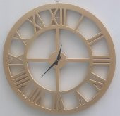 Hobi ADN 90272 Dekoratif Duvar Saat Ahşap MDF CNC Kesim Parlak Gold Renk El Yapım - 9