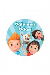 Aslan Oğlumun Odası Kapı Sticker, Çocuk Odası Duvar Sticker - 2