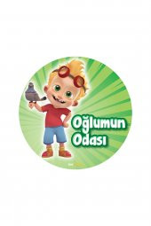 Pırıl Oğlumun Odası Kapı Sticker, Çocuk Odası Duvar Sticker - 2