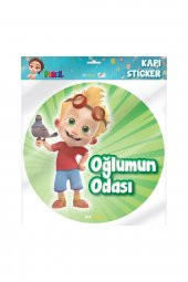 Pırıl Oğlumun Odası Kapı Sticker, Çocuk Odası Duvar Sticker - 3