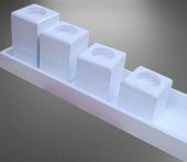 Hobi ADN 90273 Dekoratif Mumluk Ahşap MDF Parlak Beyaz MODEL El Yapım - 2