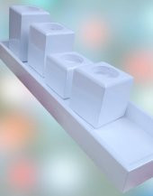 Hobi ADN 90273 Dekoratif Mumluk Ahşap MDF Parlak Beyaz MODEL El Yapım - 6