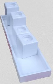 Hobi ADN 90273 Dekoratif Mumluk Ahşap MDF Parlak Beyaz MODEL El Yapım - 7