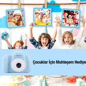 Coofbe 1080P Çocuk Fotoğraf Makinası Video Çekim Makinası Oyunlu 8GB Hafıza Kartlı Çocuklar İçin Dijital Kamera - 8