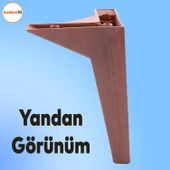 Kale Lüks Mobilya Koltuk Kanepe Sehpa Tv Ünitesi Ayağı 12 Cm Kahverengi Ahşap Desenli Ayakları thumbnail 3