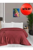 Waflle Desenli Pike Battaniye %100 Pamuk Kalın İplik Yumuşak Battal Boy 240 x 260 - 9