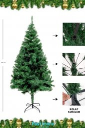 Süsleme Seti Yılbaşı Çam Ağacı Renkli Işığı Ve Yeni Yıl Süsleri Noel Paketi 180 Cm 400 Dal - 2