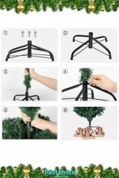 Süsleme Seti Yılbaşı Çam Ağacı Renkli Işığı Ve Yeni Yıl Süsleri Noel Paketi 180 Cm 400 Dal - 4