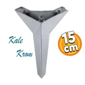 Kale Lüks Mobilya Kanepe Sehpa Tv Ünitesi Koltuk Ayağı 15 Cm Krom Renk Baza Ayakları thumbnail 1