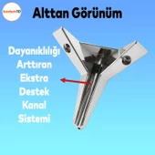 Kale Lüks Mobilya Kanepe Sehpa Tv Ünitesi Koltuk Ayağı 15 Cm Krom Renk Baza Ayakları thumbnail 4