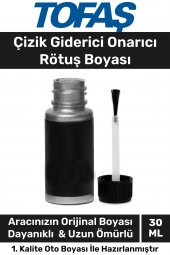 Suya Dayanıklı Tofaş Şahin Uyumlu Çizik Taş İzi Giderici Onarıcı Siyah Tofaş Şahin Oto Rötuş Boyası - 1