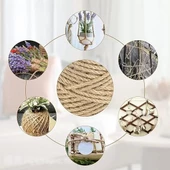 Jütburada Jüt Halat 5 mm 10 Metre Hasır Dekor Süsleme İp - 9