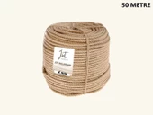 Jütburada Jüt Halat 4 mm 50 Metre Hasır Dekor Süsleme İp - 1