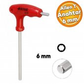 Eltos Allen Alyan 2 Uçlu T Tipi Anahtar altıgen Köşeli Somun Vida Sıkma Sökme 6 mm ETA06 - 1