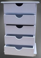 Hobi 90276 Dekoratif Takı Şifonyer Ahşap MDF Parlak Beyaz CNC Kesim MODEL El Yapı - 2