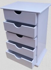 Hobi 90276 Dekoratif Takı Şifonyer Ahşap MDF Parlak Beyaz CNC Kesim MODEL El Yapı - 4