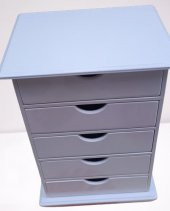 Hobi 90276 Dekoratif Takı Şifonyer Ahşap MDF Parlak Beyaz CNC Kesim MODEL El Yapı - 5