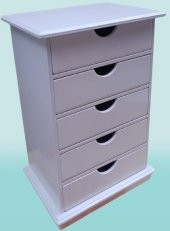 Hobi 90276 Dekoratif Takı Şifonyer Ahşap MDF Parlak Beyaz CNC Kesim MODEL El Yapı - 7