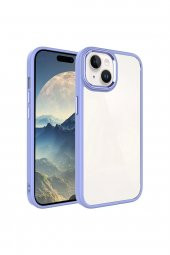Premium Seri Apple iPhone 15 Kılıf Kamera Çıkıntılı Kenarı Renkli Arkası Şeffaf Hassas Butonlu Kapak - 1