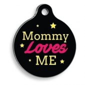 PetTagArt Qr Smart ID Mommy Loves Me Siyah Kedi ve Köpek Künyesi - 1