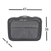 Kilitli Kasalı Kumaş Alet Evrak ve Laptop Çantası 17 İnç Siyah - 6