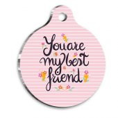 PetTagArt Qr Smart ID Pembe Best Friend Kedi Köpek Künyesi - 1