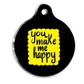 PetTagArt Qr Smart ID You Make Me Happy Kedi Köpek Künyesi - 1