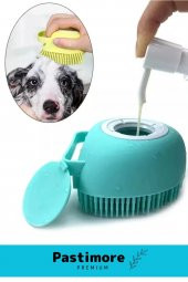 Özel Üretim Yumuşak Silikon Zarar Vermez Şampuan Hazneli Kedi Köpek Yıkama 80 Ml Kapasiteli Kesesi - 2