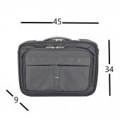 Kilitli Kasalı Kumaş Alet Evrak ve Laptop Çantası 15 İnç Siyah - 6