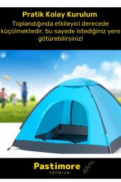 Premium Su Geçirmez Kapı Sineklik Tüllü Dayanıklı Kumaş Pratik Kolay Kurulum 4-5 Kişilik Kamp Çadırı - 2