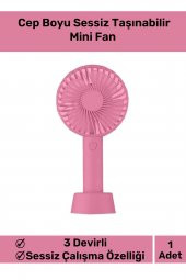 Premium Cep Boyu Sessiz Taşınabilir Mini Fan Usb Şarjlı Pervaneli Soğutucu Küçük El Vantilatörü - 1