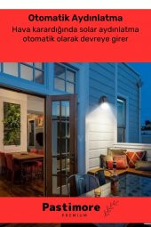Premium Özel Tasarım Açma Kapama Tuşlu Solar Su Geçirmez Oval Duvara Monteli Bahçe Lambası - 2