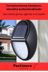 Premium Özel Tasarım Açma Kapama Tuşlu Solar Su Geçirmez Oval Duvara Monteli Bahçe Lambası - 3