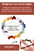 Unisex Orijinal Doğal Mercan Taşı Bileklik Kırmızı Konsantrasyon Saflık Denge Nazar Çakra Bilekliği - 3