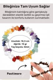 Unisex Orijinal Doğal Taş Ay Taşı Bileklik Rahatlatıcı Sakinleştirici Beyaz Aytaşı Denge Bilekliği - 3
