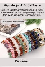 Unisex Orijinal Doğal Taş Ay Taşı Bileklik Rahatlatıcı Sakinleştirici Beyaz Aytaşı Denge Bilekliği - 6
