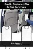 Premium 2 Adet Pvc Araç Kir Leke Örtüsü Koltuk Arkası Koruyucu Oto Çocuk Şeffaf Kılıfı - 2 Adet - 1