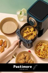 Premium Bpa İçermez Tüm Modeller İle Uyumlu AirFryer Hava Fritözü Yağsız Pişirme Kağıdı 50 Adet - 3