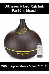 Premium Şık Ultrasonik Led Rgb Işık Parfüm Şişesi Ev Araba Aromatik Hava Nemlendirici 300ml - 1